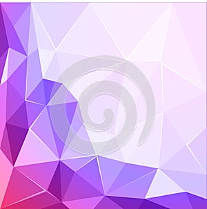 Abstract polygonal geometric facet shiny pink and violet background illustration