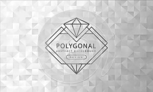 Abstract polygonal gray white background texture, gray white textured, banner polygon backgrounds, vector illustration