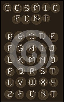 Abstract polygonal letter in Cosmic style