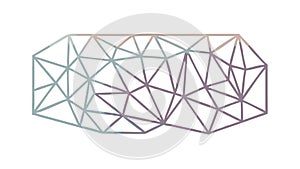 Abstract Polygonal Mesh Geometric Vector Pattern, vector design Generative AI