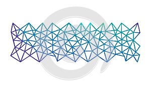 Abstract Polygonal Mesh Network, Blue-Purple Gradient, vector design Generative AI