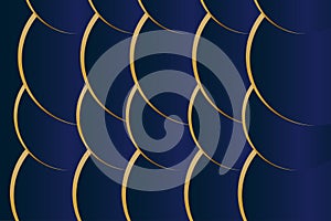 Abstract polygonal pattern luxury dark blue with gold