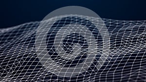 Abstract polygonal space with dots and lines. Triangular structure. Background concept for your design. 3d rendering
