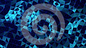 Abstract polygonal space with dots and lines. Triangular structure. Background concept for your design. 3d rendering