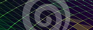 Abstract polygonal space with dots and lines. Triangular structure. Background concept for your design. 3d rendering