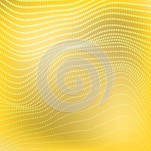 Polygonal Space. Low Poly Yellow Background with Connecting Dot. Big Data. Connection Structure. Grid with Dots Texture.