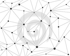 Abstract polygonal technology network background with connecting dots