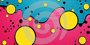 Abstract Pop Art Explosion Background. Generative ai