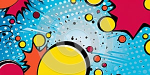 Abstract Pop Art Explosion Background. Generative ai
