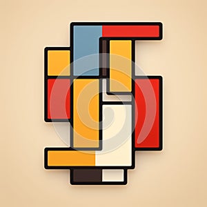 Abstract Pop Art-inspired Illustrations With De Stijl Influence photo