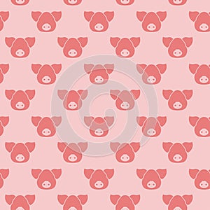 Abstract pork head seamless pattern