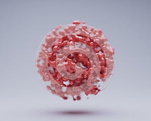 Abstract Porous Red Ball