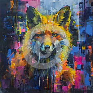 Abstract Portrait of a Fox