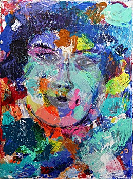 Abstract portrait of the woman