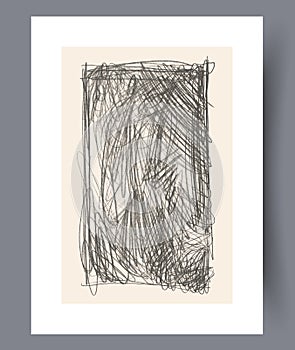 Abstract postmodernism graphite chaos wall art print photo