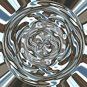 abstract Pot of liquid silver