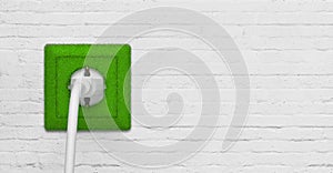 Abstract power plug at the background - illustration