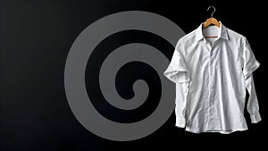 Abstract presentation of different types of clothes on dark background