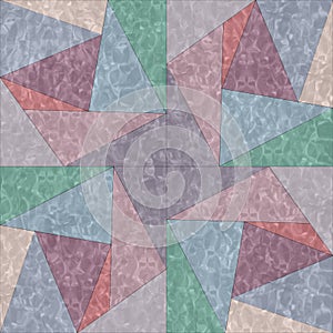 Abstract prints, creative tile surface. Triangles, abstract background. Modern mosaic wallpaper. Art deco pattern. Geometric