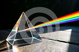 Abstract prism light burst on black