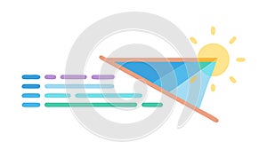 Abstract Prism Light Refraction Physics Icon, vector design Generative AI