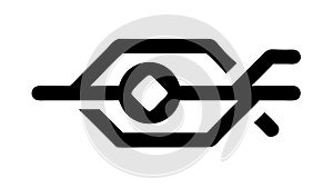 Abstract Process Node Icon, Data Flow, Connections, vector design Generative AI