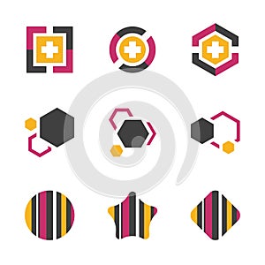 Abstract Professional Business Symbol Teamwork Company Technology Innovation Vector Icon. EPS10