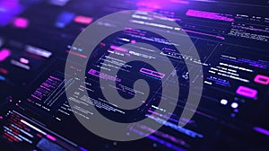 Abstract programming digital data flowing cyberspace technology