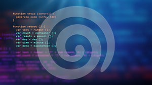 Abstract programming illustration. Cloud technology data security concept. Binary code internet technology. Cloud