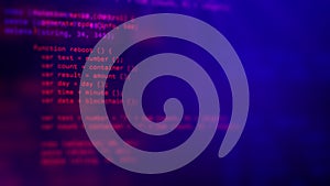 Abstract programming illustration. Cloud technology data security concept. Binary code internet technology. Cloud