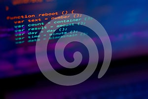 Abstract programming illustration. Cloud technology data security concept. Binary code internet technology. Cloud