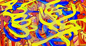 abstract psychedelic background from color chaotic blurred stains brush strokes of different sizes