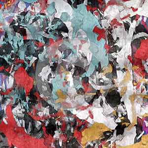 abstract psychedelic background from color chaotic blurred stains brush strokes of different sizes