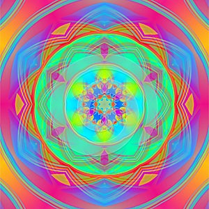Abstract psychedelic background with rainbow colors