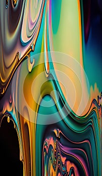 abstract psychedelic liquefaction background - interference in soap films in reflected light