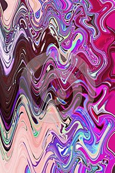 abstract psychedelic purple violet background. Fantasy colorful curls. Vertical image.