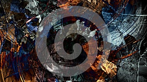 Abstract psychedelic style color brush art texture design wallpaper background photo