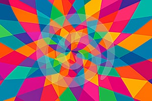 Abstract Psychedelic Triangular Patchwork Geometric Pattern Display Board Background