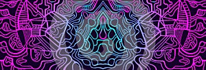 Abstract psychedelic trippy cyberpunk abstract texture, bright pink, electric blue, neon gradient color outline, black
