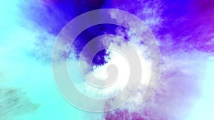 Abstract Psychodelic Animated Video Background with Glowing Clouds -Seamless Loop