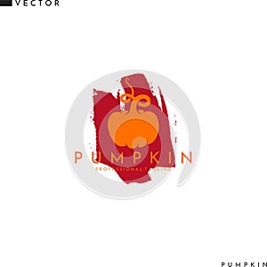 Abstract pumpkin logo