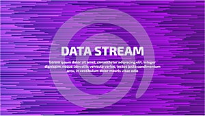 Abstract purple big data flow stream visualization