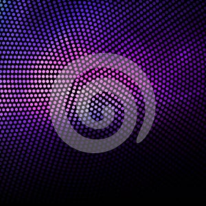 Abstract purple dots and black background photo