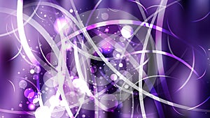 Abstract Purple Black and White Bokeh Defocused Lights Background Illustration