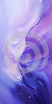 Abstract Purple And Blue Painting With Flowing Textures