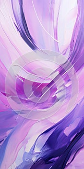 Abstract Purple And Blue Painting: Soft And Airy Composition