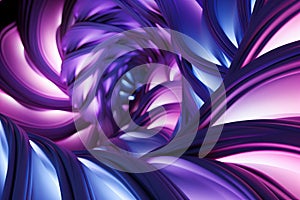 abstract purple and blue swirls on a black background