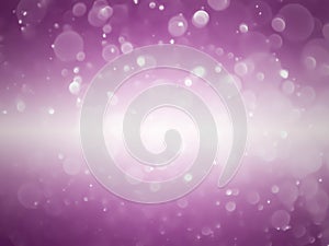 Abstract purple bokeh lights with soft light background. Blur wall