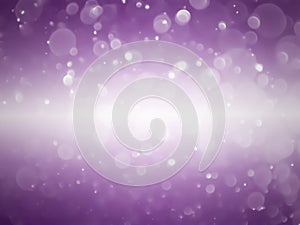 Abstract purple bokeh lights with soft light background. Blur wall