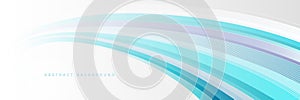 Abstract purple and bright blue curve vector on white background. Modern gradient curve stripe design elements. Futuristic